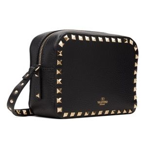 Valentino Garavani Black Camera Cross Body Bag